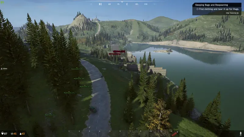 Deadside freecam for inspecting bases